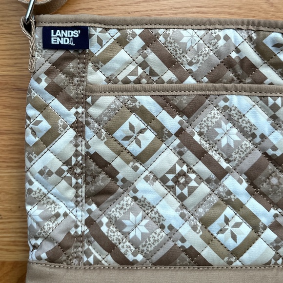 Lands' End NWOT Print Quilted Crossbody Bag - Picture 4 of 12